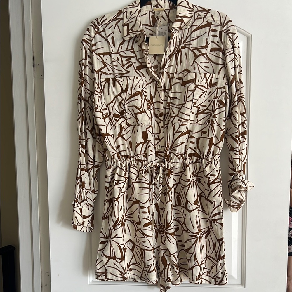 Patterned Button-Up romper